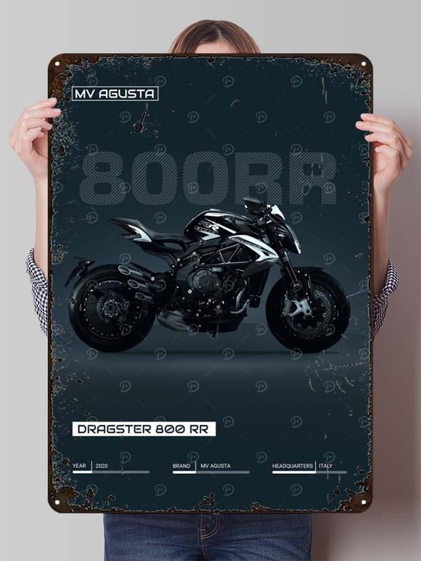 Жестяная табличка MV Agusta Постер с мотоциклом Декор спальни Декор комнаты Мужские Индивидуальные металлические таблички для гаража Настенное искусство Декор