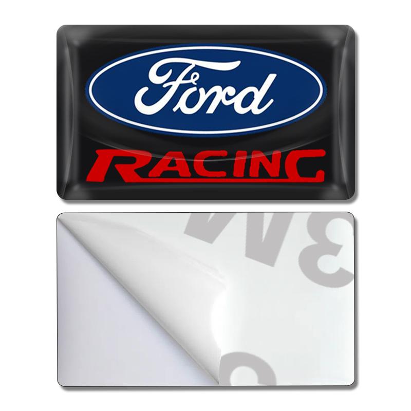 2/5/10Pcs Carbon Fiber Steering Wheel Car Logo Emblem 3D Stickers For Ford Focus Mondeo Kuga Fiesta MK7 Escort Explorer Edge 2 4 MK2 MK4