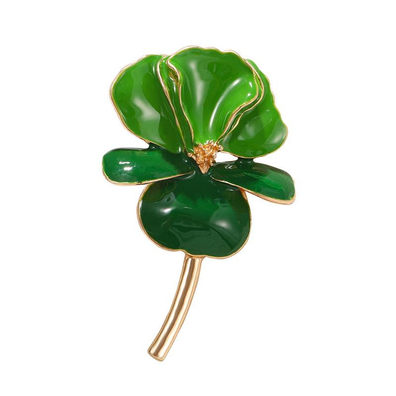 Эмаль Ремесло Трехмерная Расписная Ирис Мода Ретро Простой Высококачественный Цветок Брошь