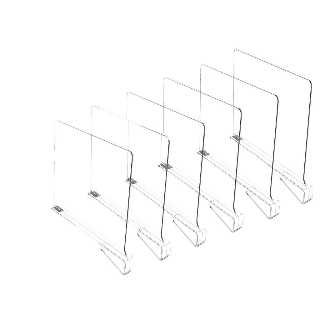 8/6/4/2 шт. Прозрачная полка для шкафа, органайзер для одежды, разделитель для шкафа, книжный шкаф, перегородка
