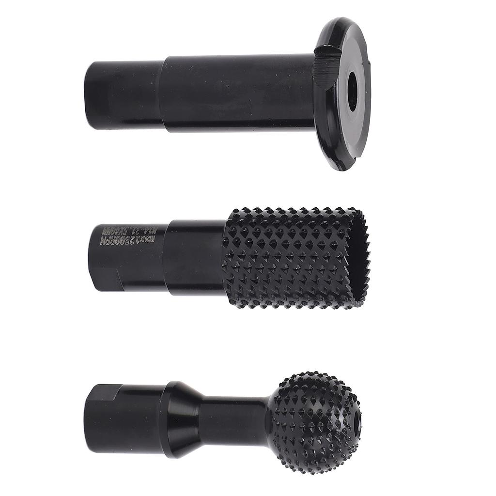 3Pcs Rotary Burr Set M14 Rotary File Wood Carving Burrs for 115 125 Type Angle Grinder