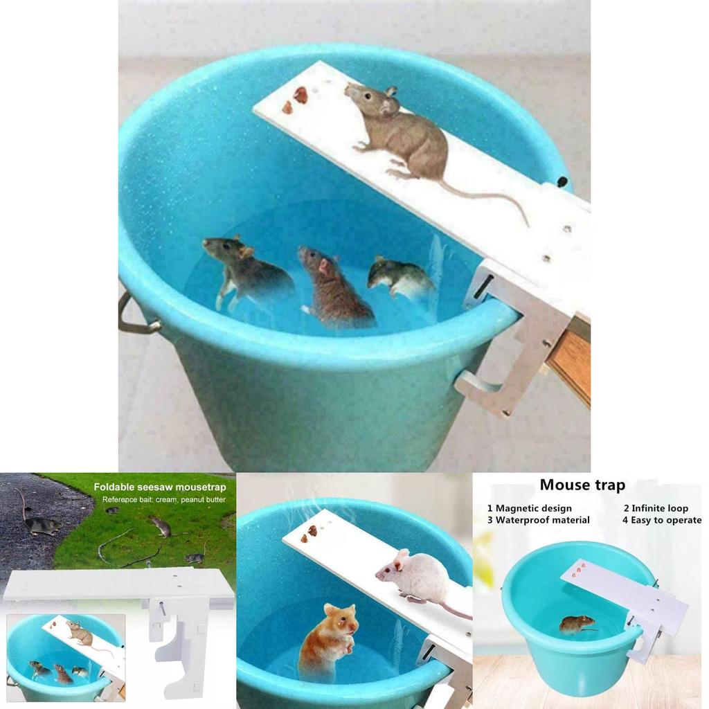 Mouse Trap Catch Rat Trap Catch Walk The Plank Humane Bucket Mice Auto New Reset
