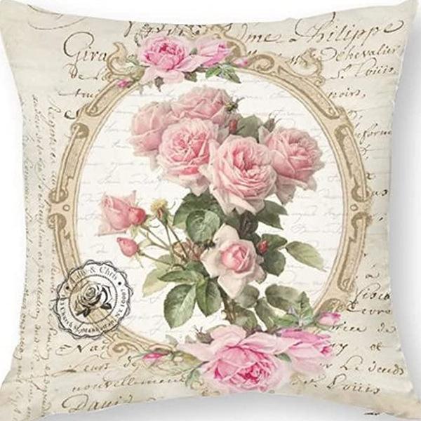 Ретро Американский Растительный Цветочный Принт Льняная Наволочка Гостиная Диван Автомобильная Подушка Подушка