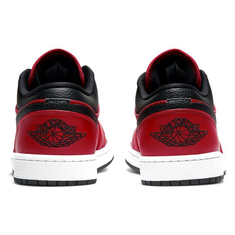 Мужские кроссовки Air Jordan 1 Low Reverse Bred Gym-Red Black White 553558-605