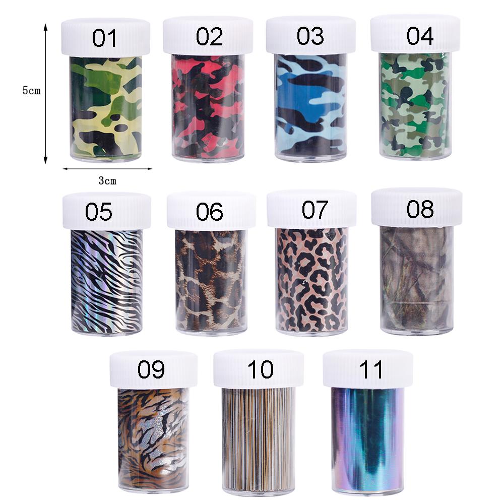 Laser Leopard Starry Sky Stickers Nail Art Decorations Manicure Decals Nail Transfer Foils