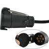 1Pc Trailer Light Converter American 4-Way Flat Plug to 7‑Pin European Round Plug Connector Stop/Brake Signal Separating