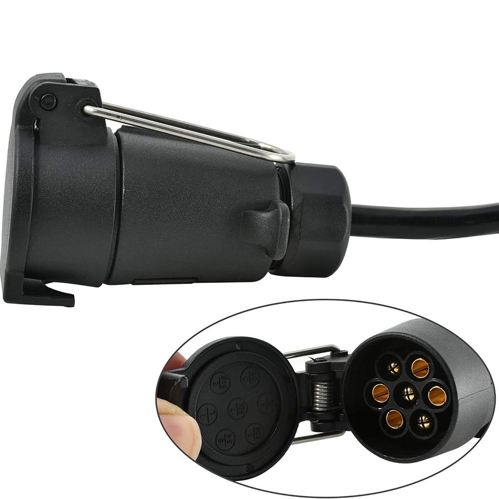 1Pc Portable Trailer Connector Accessories American 4-pin To European 7-pin Adapter Trailer Harness Connection Converter