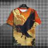 Men's T Shirt All Seasons Fashion Short Sleeve Eagle Print 3d T-shirts Street Casual Oversized Tee Shirt Men Clothing Pullover
