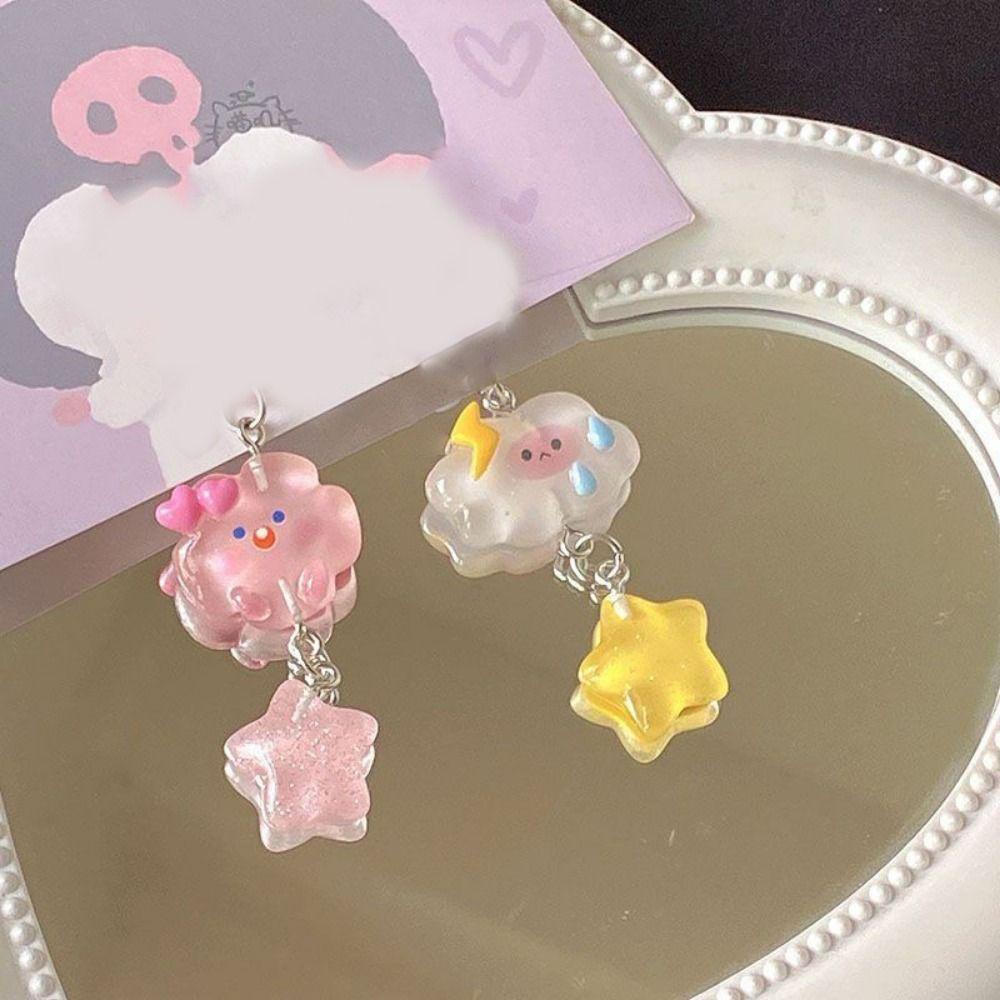 Милые девушки смоляные облака телефонные цепочки звезда конфетный цвет телефон шнурок девушки