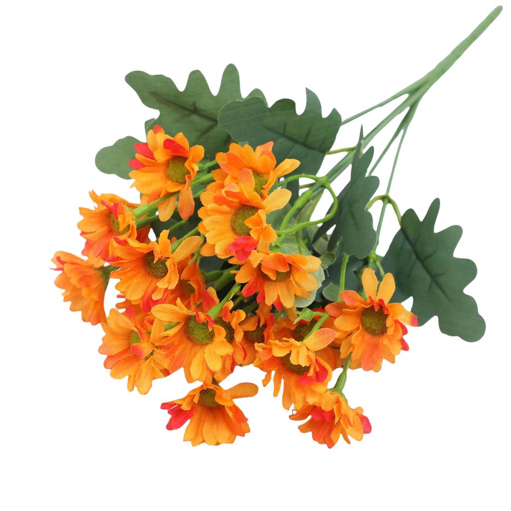 5 пучков искусственных хризантем, реалистичные уличные цветы хризантемы на закате, искусственные цветы ромашки для свадебного, домашнего, настольного, садового декора