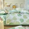 Маленький свежий чистый хлопок четырехсекционный простыня трехсекционный пододеяльник постельное белье