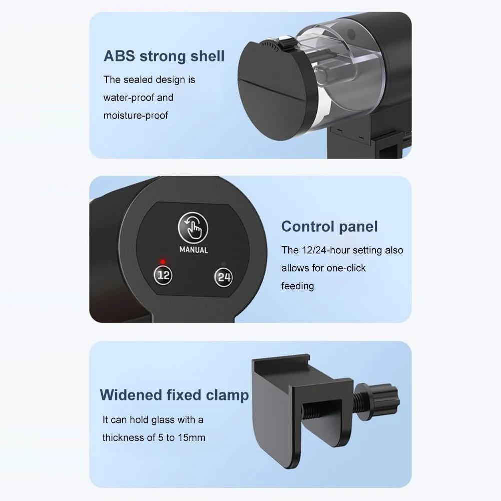 1-3PCS Automatic Intelligent Control Fish Feeder Large Capacity Aquarium Fish Food Dispenser 100ML Aquarium Goldfish Feeder Tank