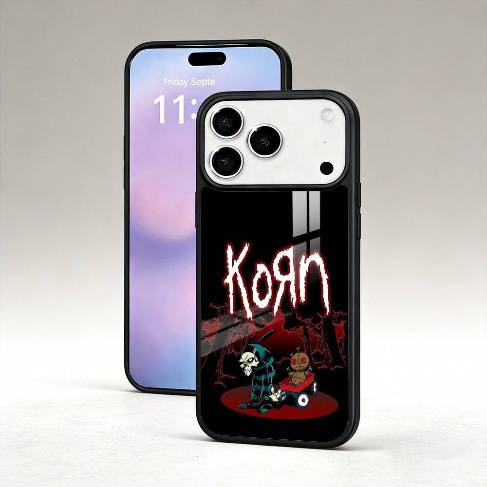 Чехол для телефона K-Korn Band для iPhone 17, 16, 15, 14, 13, 12, Pro, Max, Магнитный для беспроводной зарядки Magsafe