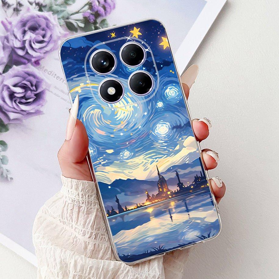 Чехол для Xiaomi Redmi Note 14 Pro Plus Новый Популярный Цветочный Мраморный Мягкий Силиконовый Чехол для Xiaomi Redmi Note 14 Pro Global Capinha