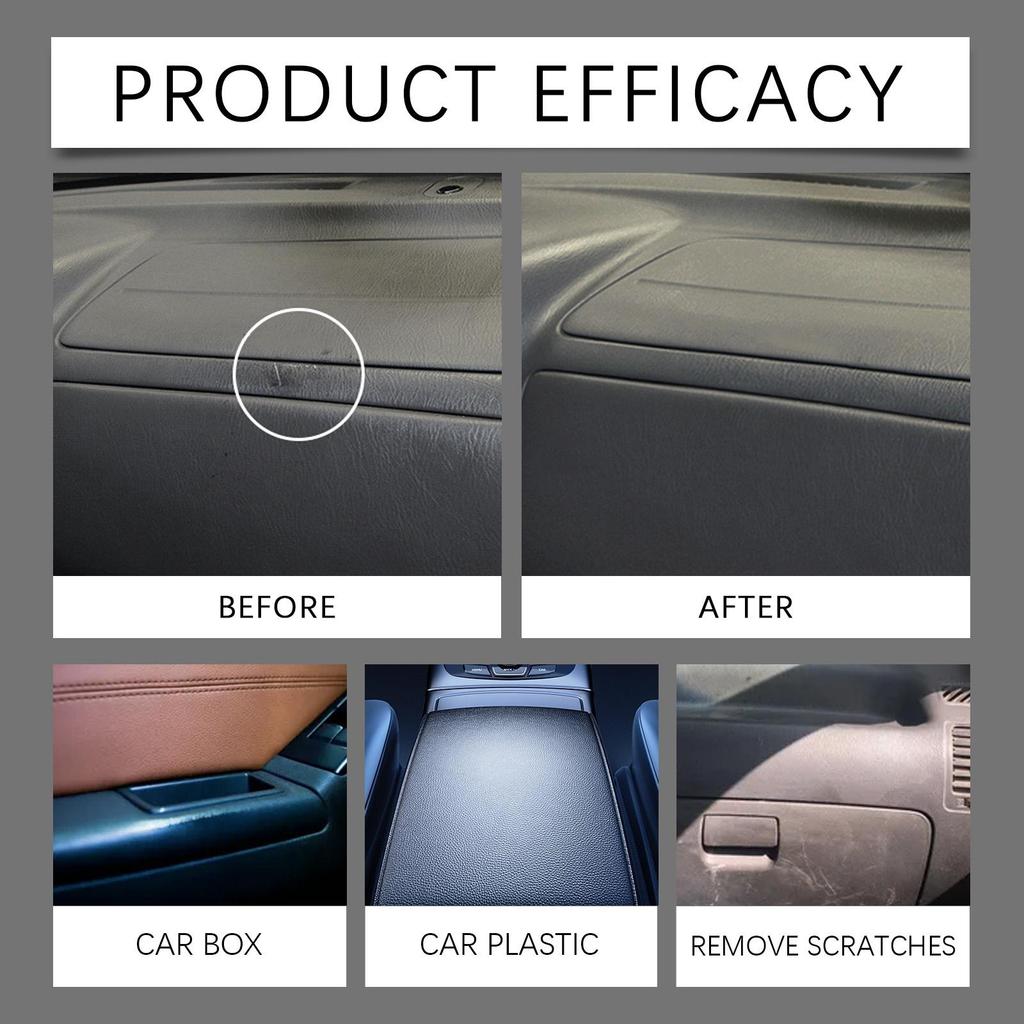 Hikmarion car interior polishing paste, plastic parts refurbishment, restore luster, cleaning care, multi-surface application 1set
