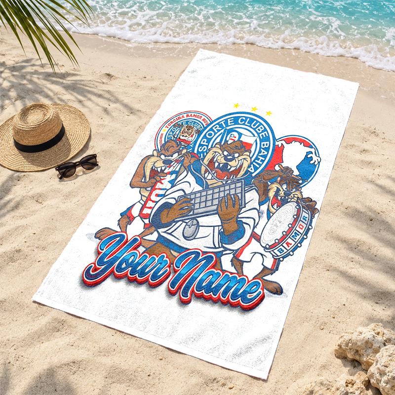 Esporte Clube Bahia Custom Name Beach towels also serve as bath towels summer essential a musthave for the outdoors the beach and the pool