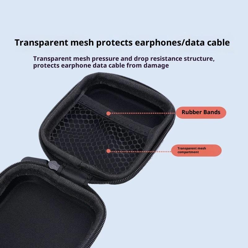 Mini Portable Eva Storage Bag Pouch Carrying Bag Zipper Earphone Case For Airpod Earphone/Phone/Charging Cable Accessories