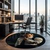 007 James Bond Printed Round Rug Carpet Chair Rug Area Rug Entryway Doormats,for Office Chair Living Room Bedroom Kitchen Room.
