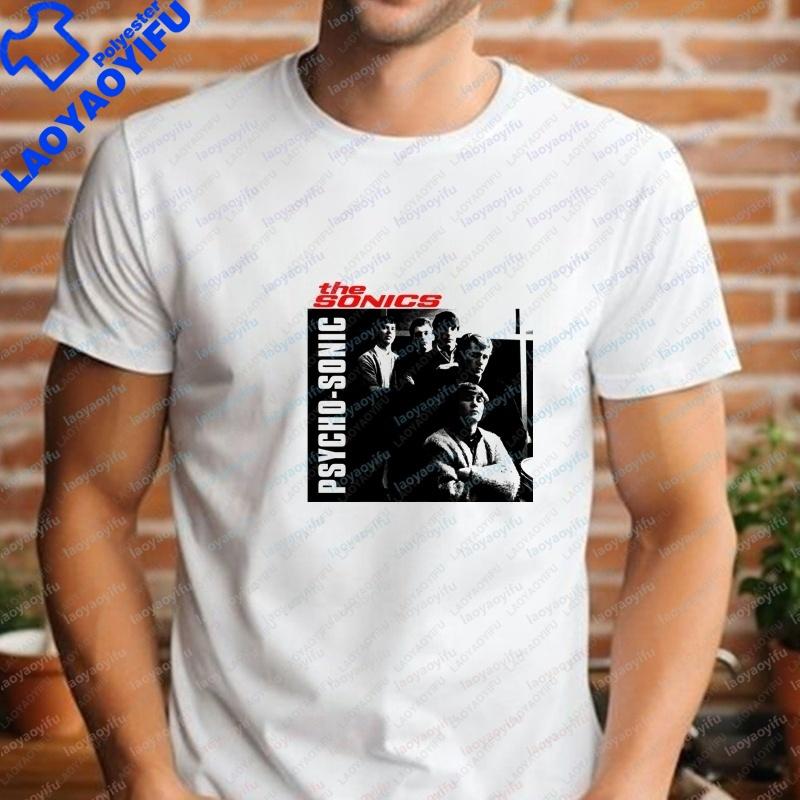 Retro The Sonics Rock Band Print Shirt Trendy Streetwear ShortSleeved Suitable For Both Unisex And Unisex Comfortable TShirt