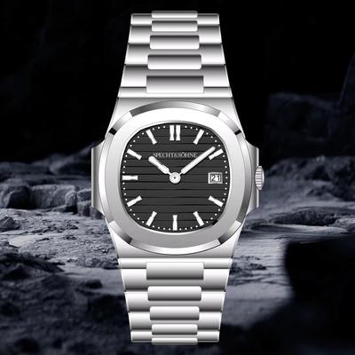 Specht & Söhne Новые Модные Ультратонкие Мужские Часы 39ММ Кварцевые Наручные Часы Нержавеющая Сталь Водонепроницаемые Календарь 5711 Часы Для Мужчин