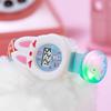 Cute Rabbit Glow Watch Egg Pattern Electronic Watch for Christmas and Halloween Gifts