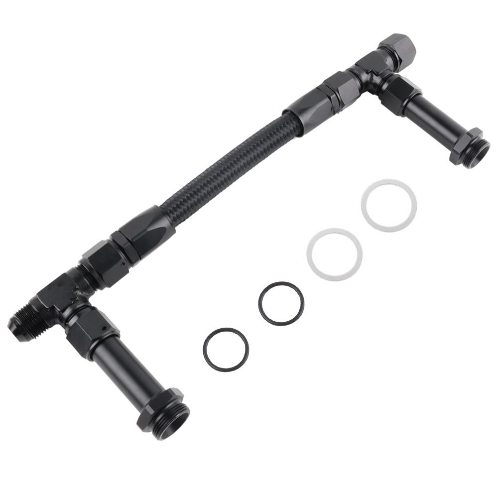 AN8 8AN Dual Feed Fuel Line Kit For Holley 4150 Carburetor Dual Feed Carb Fuel Line Stainless Steel Braided Hose auto parts