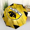Автоматический зонт с принтом логотипа AEK FC, 8 спиц, железный каркас, пластиковая ручка, подходит для путешествий на открытом воздухе и на каждый день, идеальный подарок