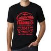 Мужская винтажная футболка с графическим рисунком California Trading 2047 Deep Black Red Text