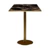 60 X 60 Cm Rome Bistro High Table In Glossy Veined Marble