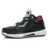 Li Ning WOW 2 Нескользящие, Износостойкие, Упругие Баскетбольные Кроссовки Средней Высоты Мужские Черно-Серый Белый ABAH017-2