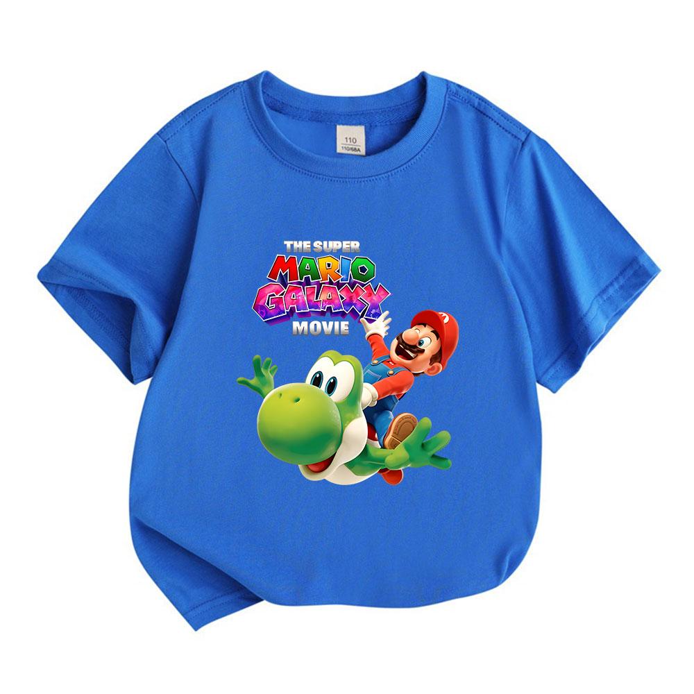 Kids Boys Girls Crew Neck Short Sleeve 100% Cotton T-Shirt, Cute Cartoon Game Character Print Casual Summer Breathable Soft Tee for Daily Wear School