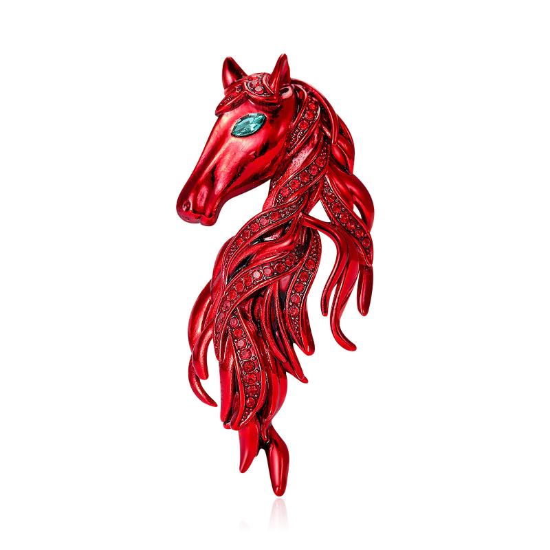 Роскошные Универсальные Броши в виде Лошадиной Головы для Женщин, Значки с Животными, Повседневные Аксессуары для Вечеринок и Встреч с Друзьями, Ювелирные Изделия в Подарок