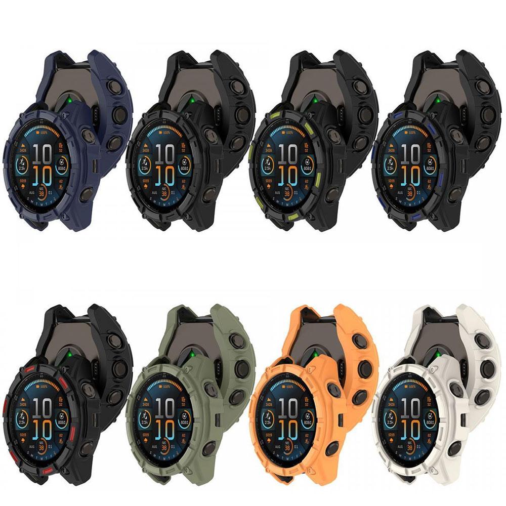 Мягкий силиконовый чехол из ТПУ для Garmin Fenix 8 51мм 47мм 43мм Fenix8 Защитные чехлы Крышка Пленка из закаленного стекла Наручный аксессуар