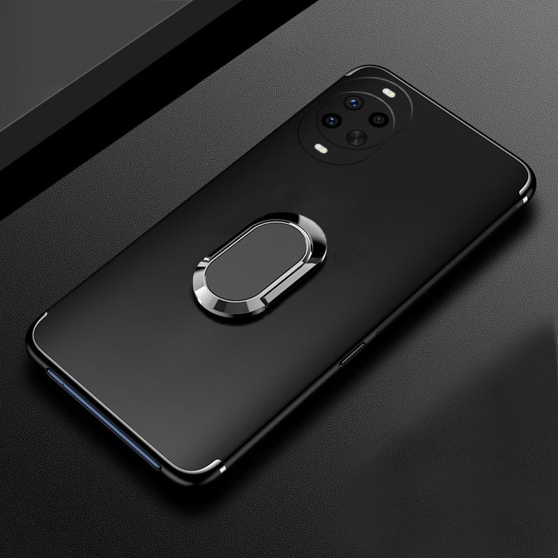 Для Huawei Nova 14 Чехол Металлическое Кольцо-Подставка Чехол для Телефона Автомобильный Держатель Матовый Мягкий Силиконовый Корпус для Телефона Huawei Nova 14 Pro