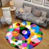 Boho Round Tiger Multicolor Accent Rug, Non-Slip Floor Mat for Kids Room