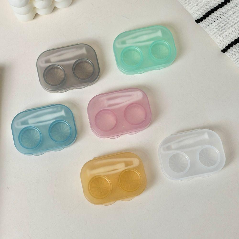 Portable Contact Lens Box Transparent Cosmetic Lenses Container New Lenses Soak Container Travel