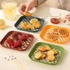 Reusable Easy To Clean Bone Dish BPA Free Stackable Storage Fruit Pattern Plastic Snack Tray