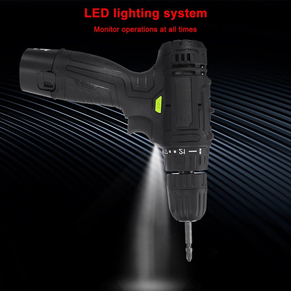 16.8V Беспроводной Ударный Электрический Аккумуляторный Шуруповерт Электроинструмент 220В Крутящий Момент 30Нм Электрическая Дрель Сверлильный Станок Мини Ручная Дрель Новый