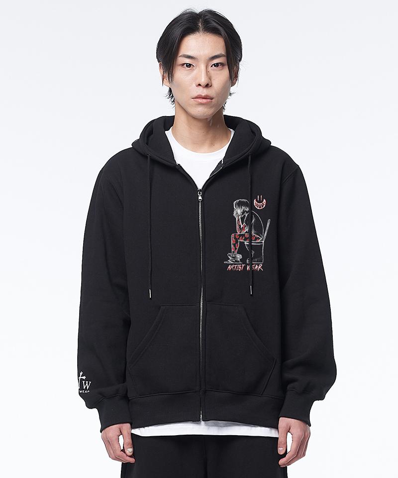 Artistwear [Atw X Twoface] Худи на молнии Space Out_Bk