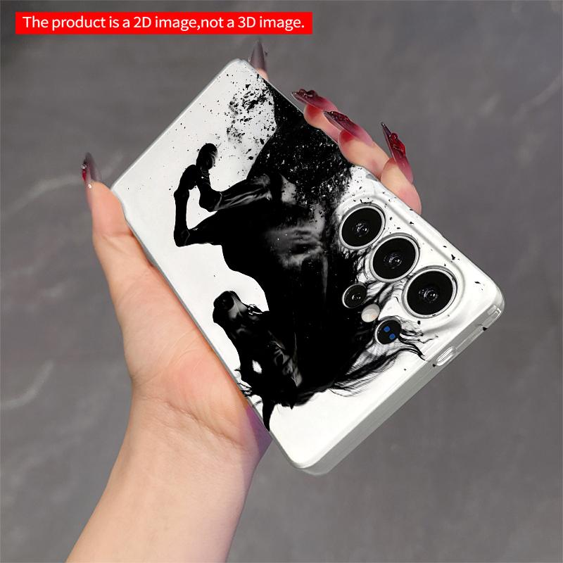 2DFlat Samsung phone case Black Stallion in Motion Applicable to Galaxy S22 S23 S24 S25ULTRA S26 A12 A13 A14 A15 A16