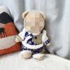 [Cloth Only] the Princess Style Clothes for 30cm Plush  Dolls, Checkered Puffy Skirt Set with Bow Headband.