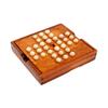 Solitaire Board Game Table Top Wooden with 32 Pegs Kids Chess Toy Office Decor