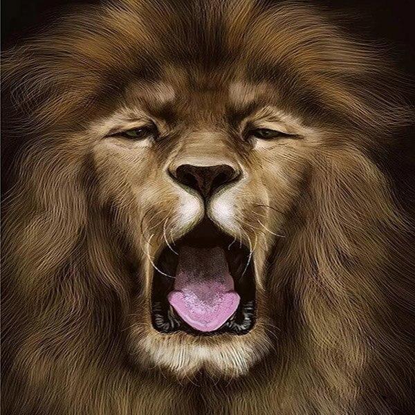 17 Style Full Round Drill Diamond Mosaic Lion Animals Diamond Painting Cross Stitch Wild Animal 5D DIY Diamond Embroidery Decor