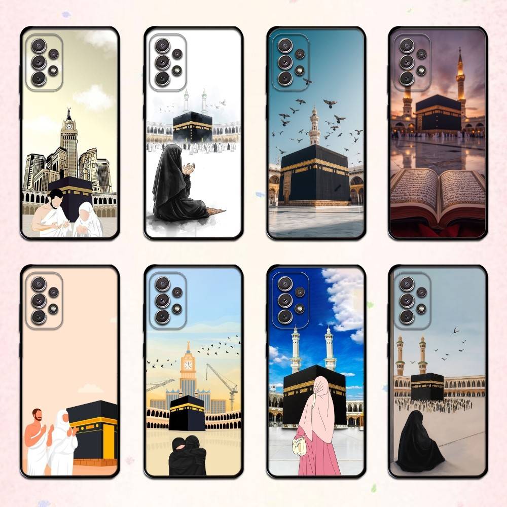 Крутой чехол для телефона с рисунком 'IN M-Mecca P-Pilgrims Art' для Samsung S 25,24,23,22,30,21,10,9,Ultra,Plus,Lite,FE,4,5 G Мягкий черный чехол