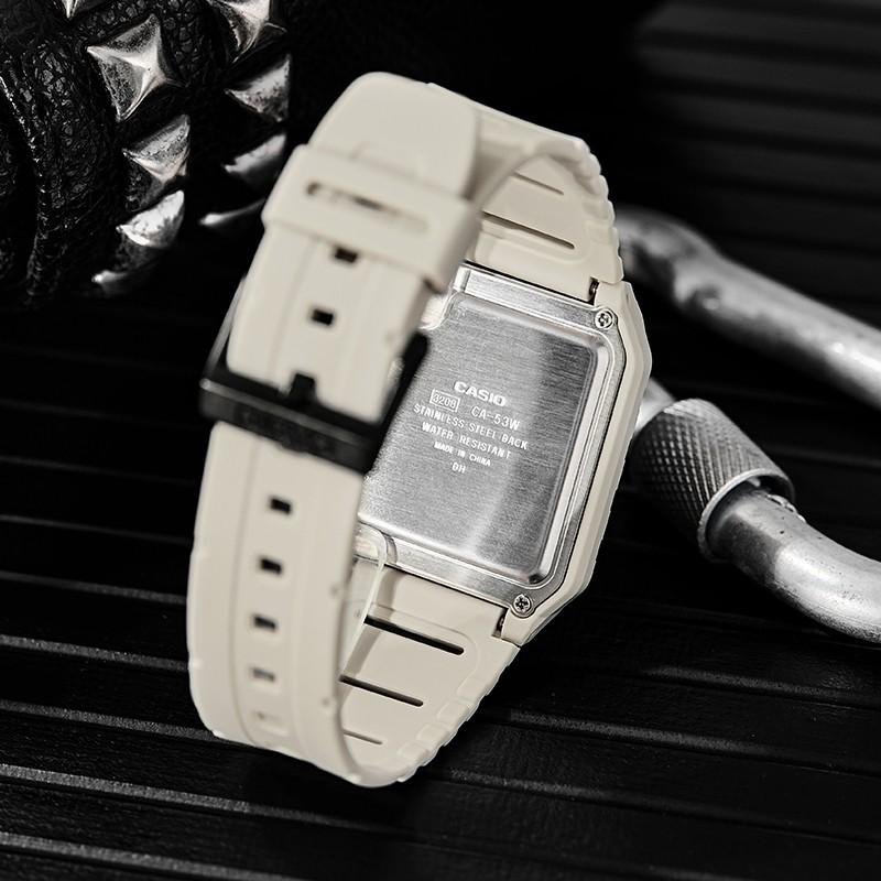 Casio Серия YOUTH - Цифровой калькулятор Ретро-калькулятор Многофункциональный Водонепроницаемый Кварцевый механизм Ремешок из смолы Японские и корейские часы CA-53WF-8B