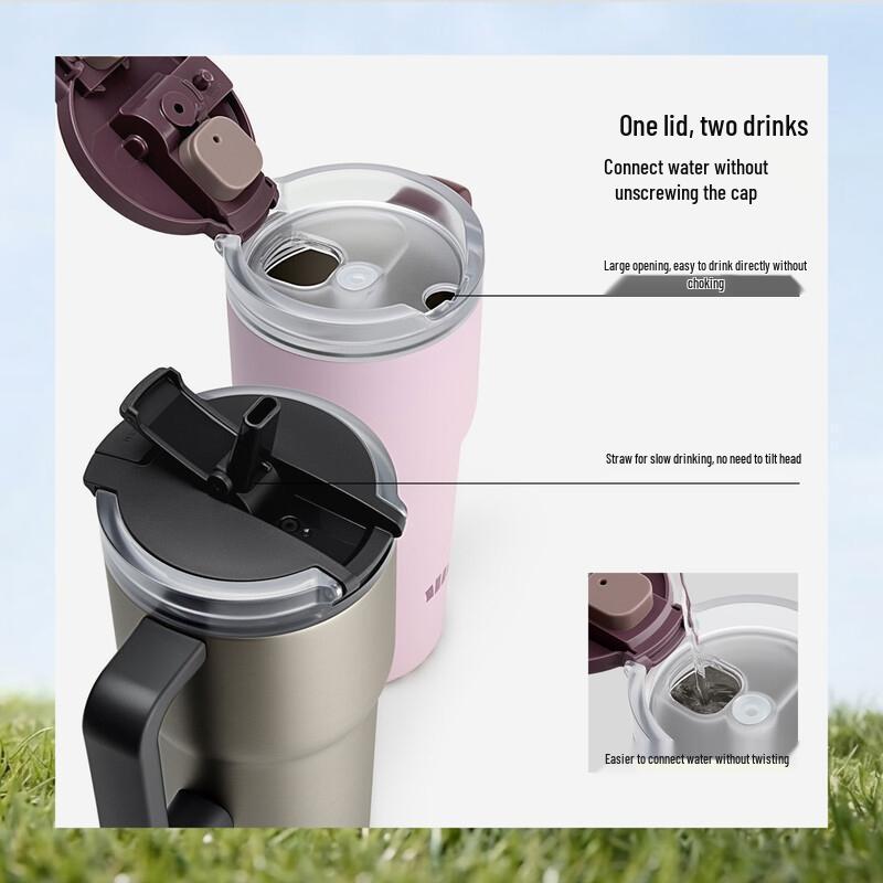 Beneunder 900ml Stainless Steel Insulated Straw Tumbler