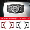 Для Ford Mustang GT 2015-2021 карбоновый чехол для переключателя фар автомобиля отделка наклейки декоративная рамка аксессуары для салона автомобиля