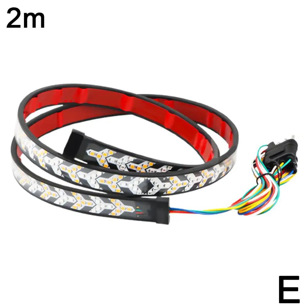 48/60-дюймовая светодиодная стрелка на задний фонарь грузовика 12 В, красный указатель поворота и стоп-сигнала с последовательным сигналом, желтый предупреждающий задний фонарь, стробоскоп R F5P2