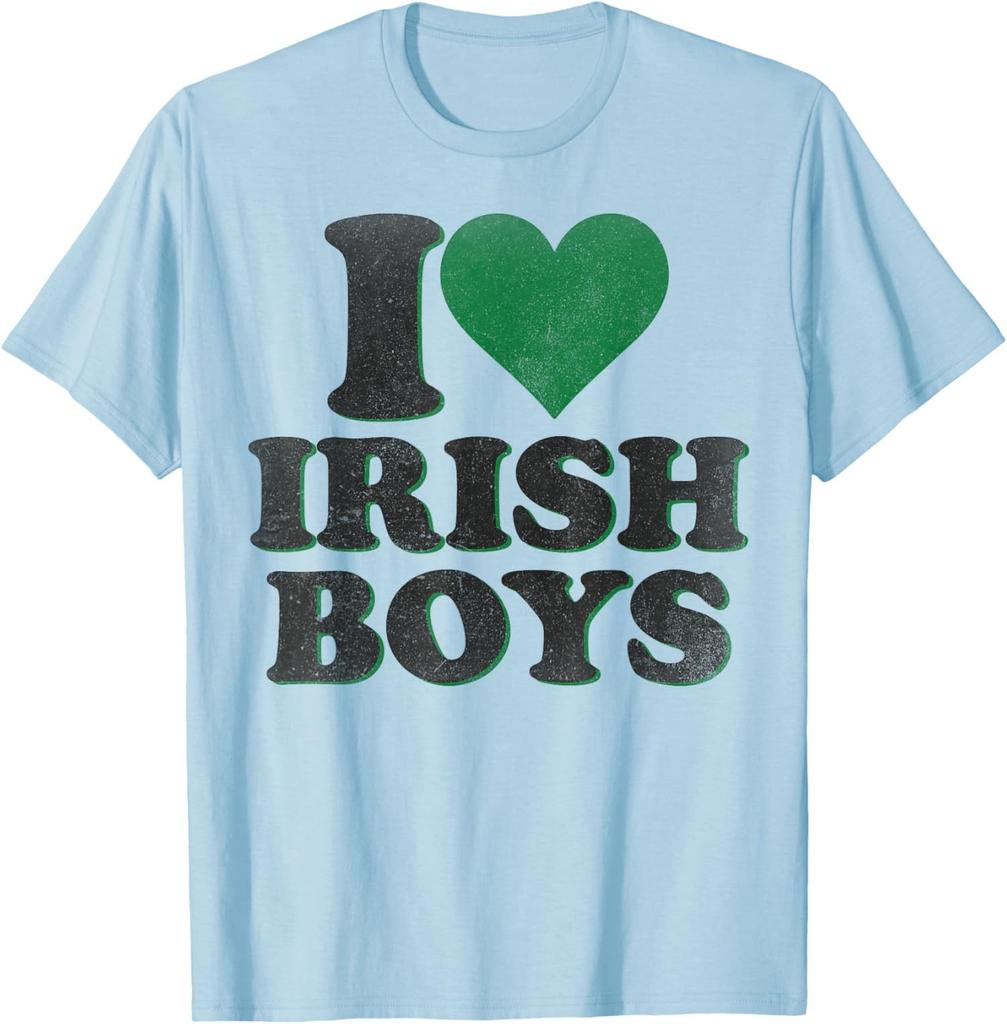 Funny St Patrick Day I Love Irish Boys I Heart Irish Unisex T-Shirt