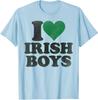 Funny St Patrick Day I Love Irish Boys I Heart Irish Unisex T-Shirt